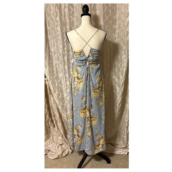 Reformation Dover Midi Slip Dress Heavenly Blue Floral - Picture 7 of 15